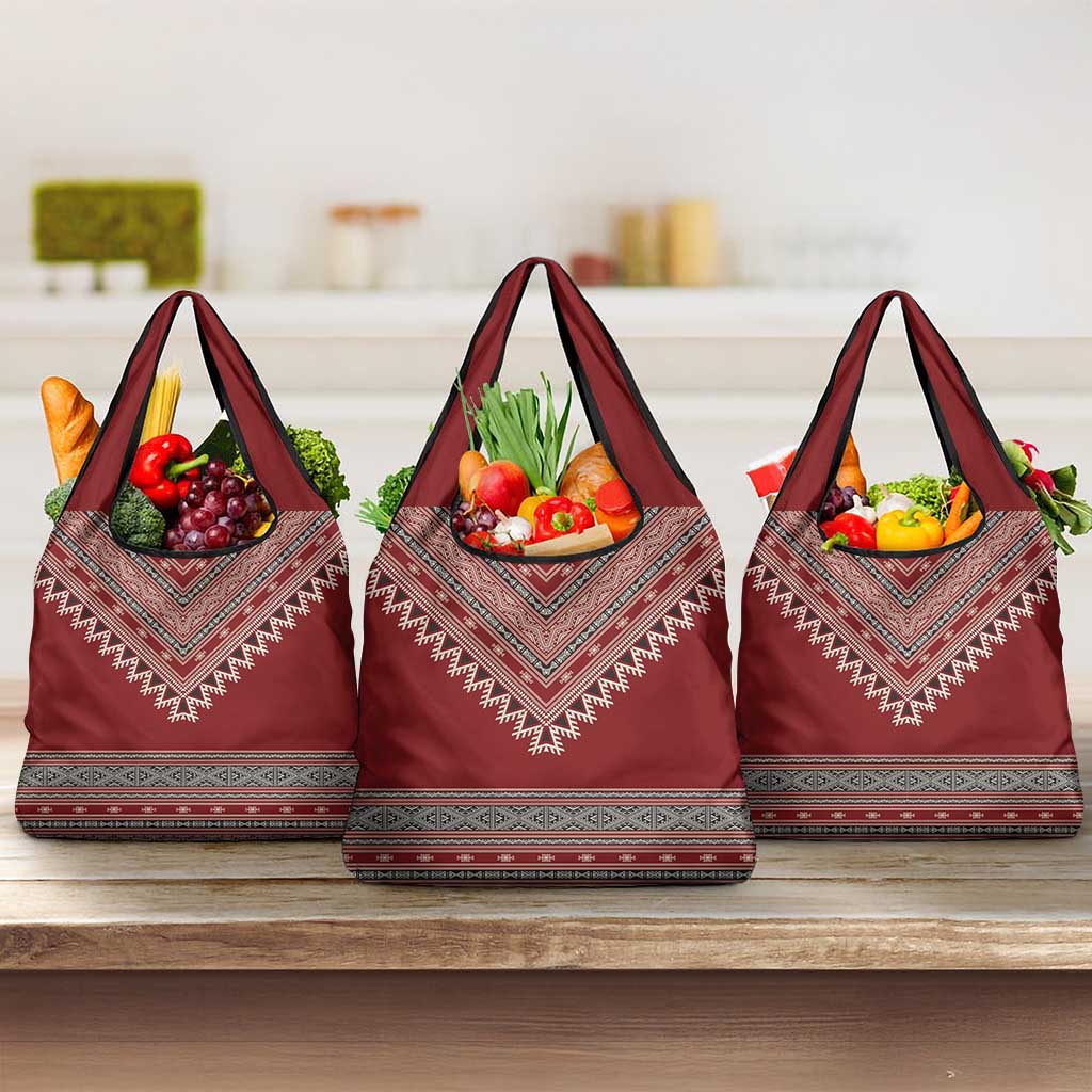 Tunisian Embroidery Pattern Grocery Bag - Wonder Print Shop