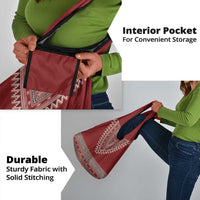 Tunisian Embroidery Pattern Grocery Bag - Wonder Print Shop