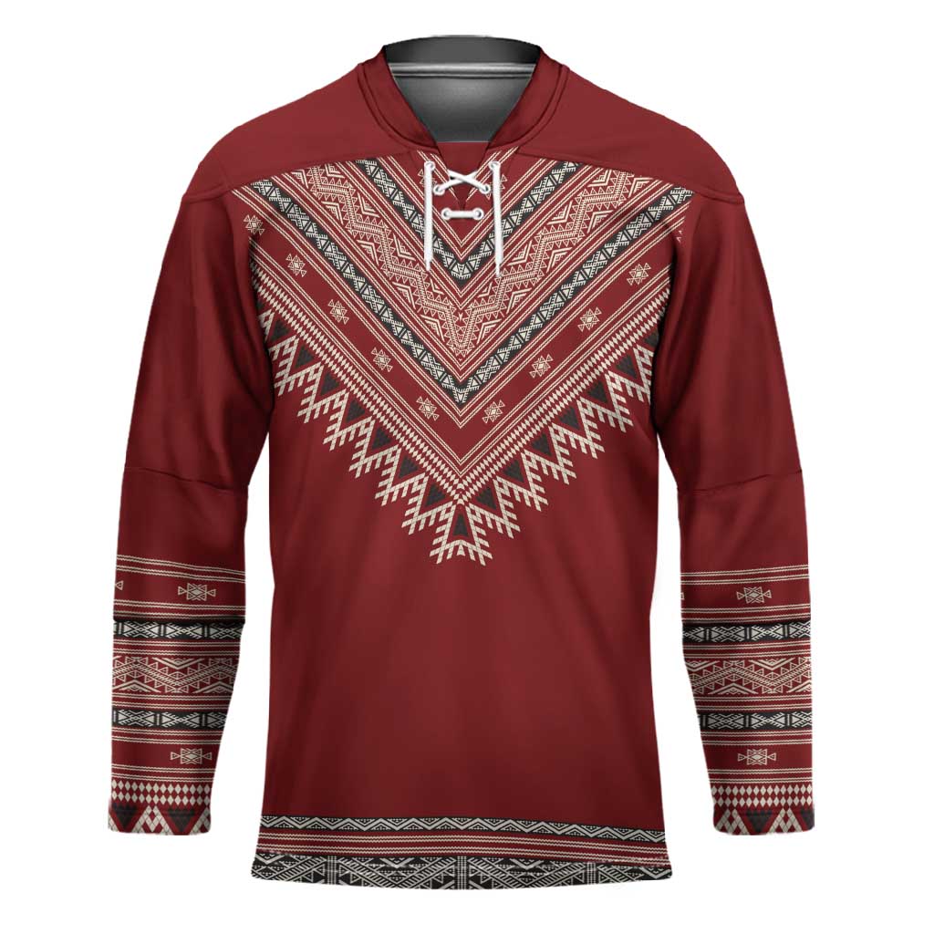 Tunisian Embroidery Pattern Hockey Jersey - Wonder Print Shop