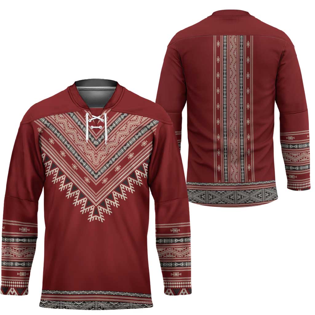 Tunisian Embroidery Pattern Hockey Jersey - Wonder Print Shop
