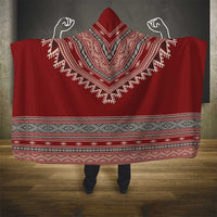 Tunisian Embroidery Pattern Hooded Blanket - Wonder Print Shop
