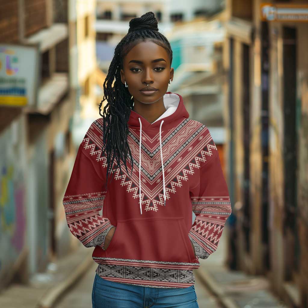 Tunisian Embroidery Pattern Hoodie - Wonder Print Shop