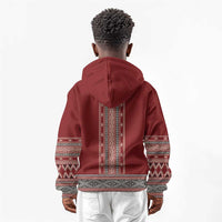 Tunisian Embroidery Pattern Kid Hoodie - Wonder Print Shop