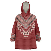 Tunisian Embroidery Pattern Kid Wearable Blanket Hoodie - Wonder Print Shop