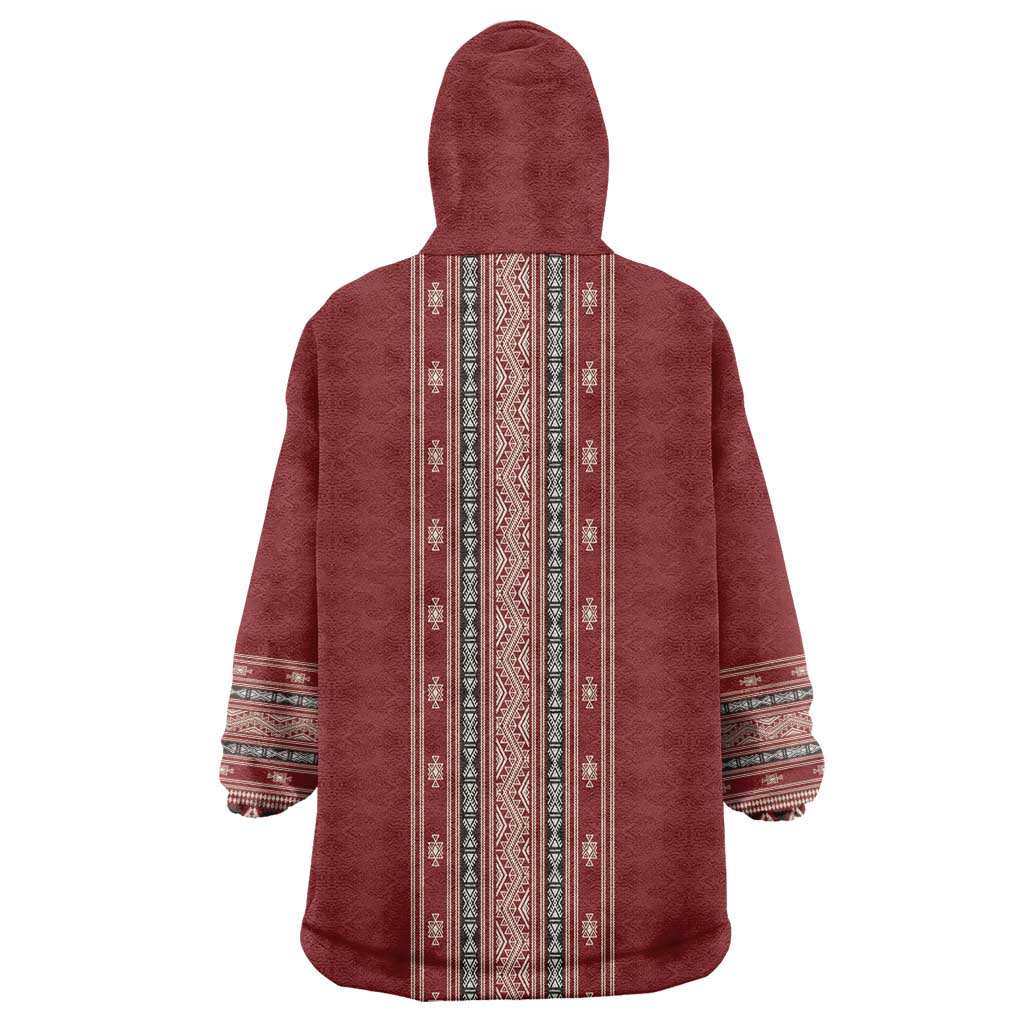 Tunisian Embroidery Pattern Kid Wearable Blanket Hoodie - Wonder Print Shop