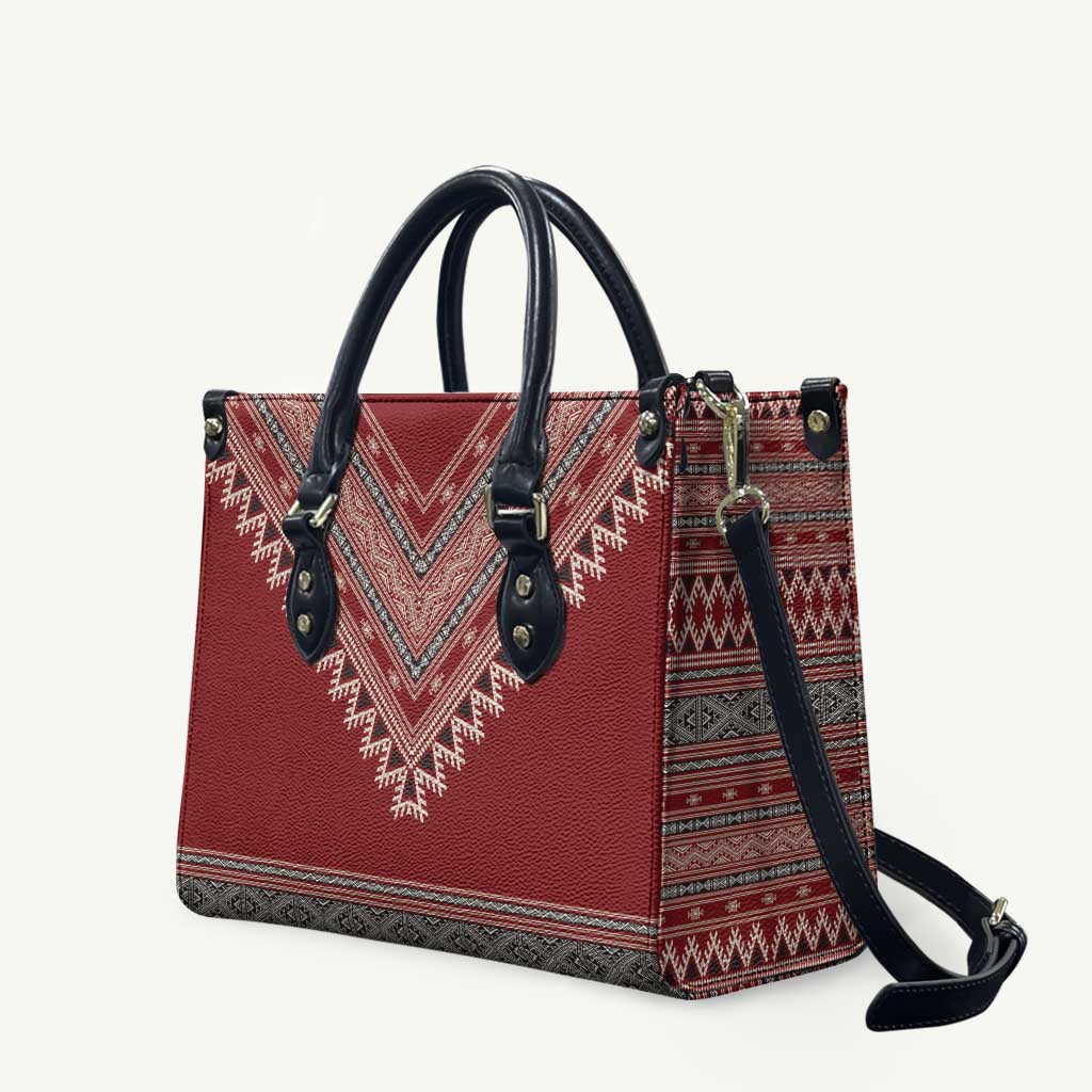 Tunisian Embroidery Pattern Leather Bag - Wonder Print Shop