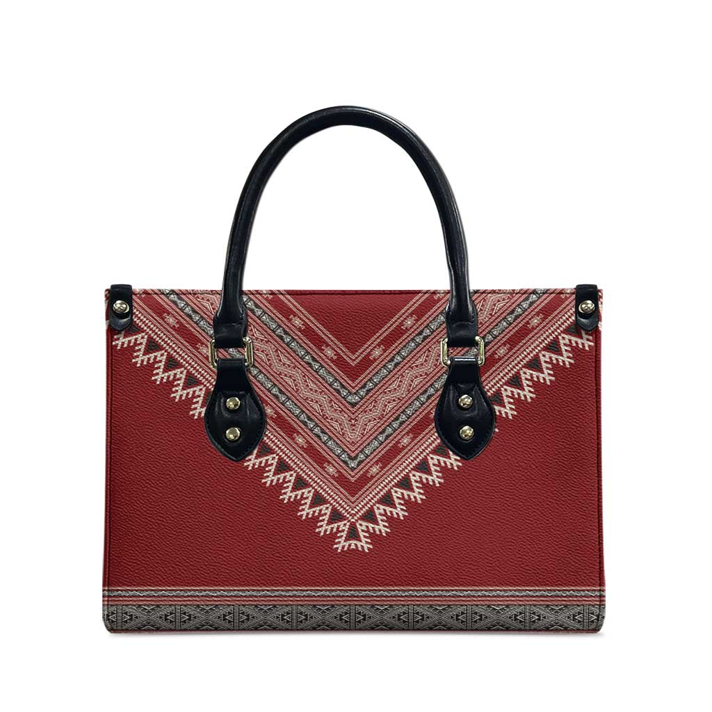 Tunisian Embroidery Pattern Leather Bag - Wonder Print Shop