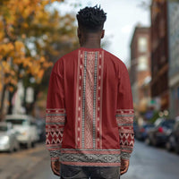 Tunisian Embroidery Pattern Long Sleeve Shirt - Wonder Print Shop