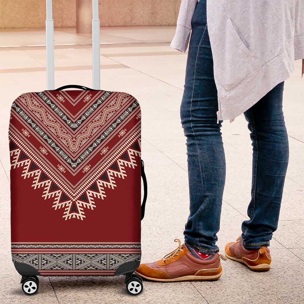 Tunisian Embroidery Pattern Luggage Cover - Wonder Print Shop