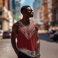 Tunisian Embroidery Pattern Men Tank Top - Wonder Print Shop