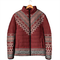 Tunisian Embroidery Pattern Padded Jacket - Wonder Print Shop