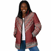 Tunisian Embroidery Pattern Padded Jacket - Wonder Print Shop