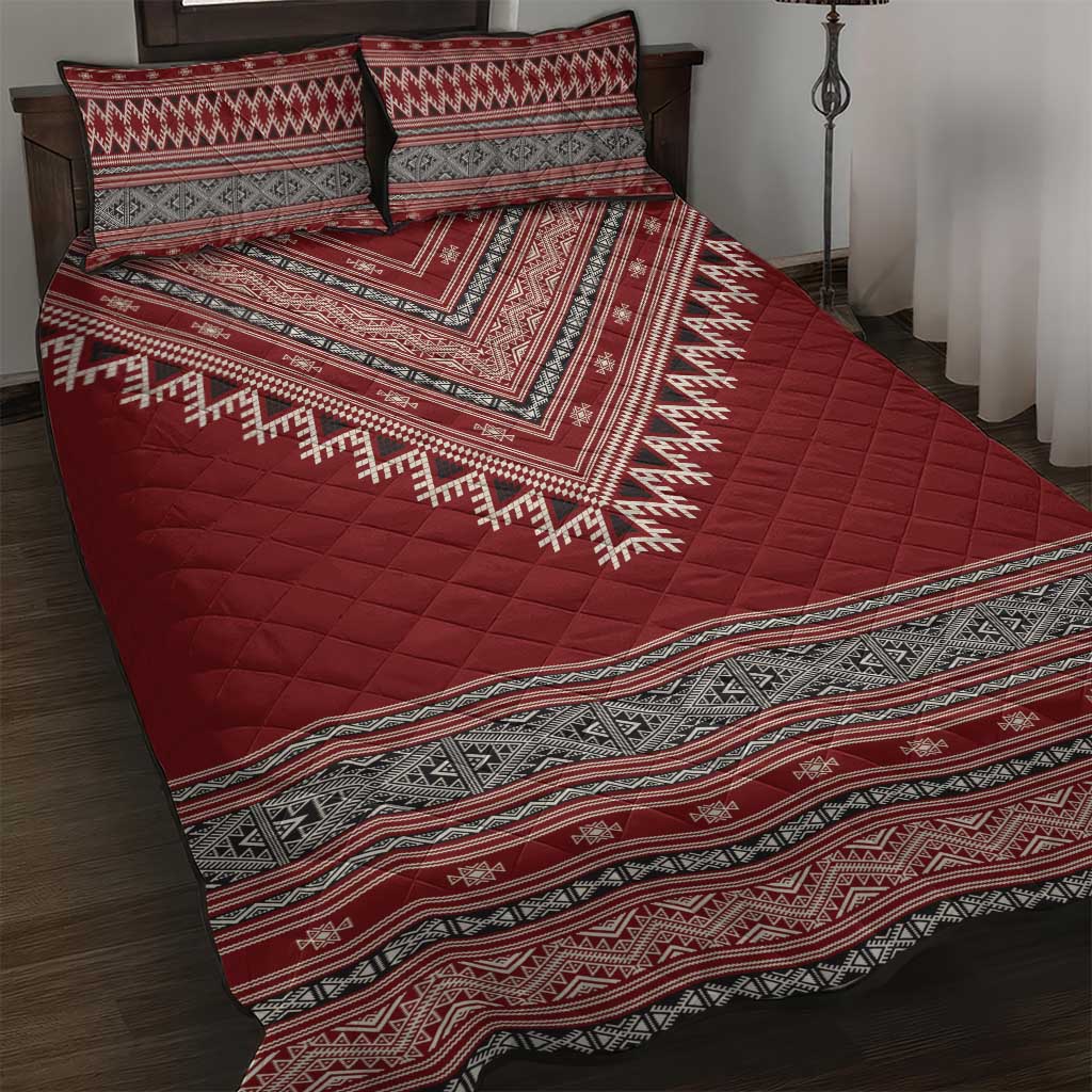 Tunisian Embroidery Pattern Quilt Bed Set - Wonder Print Shop