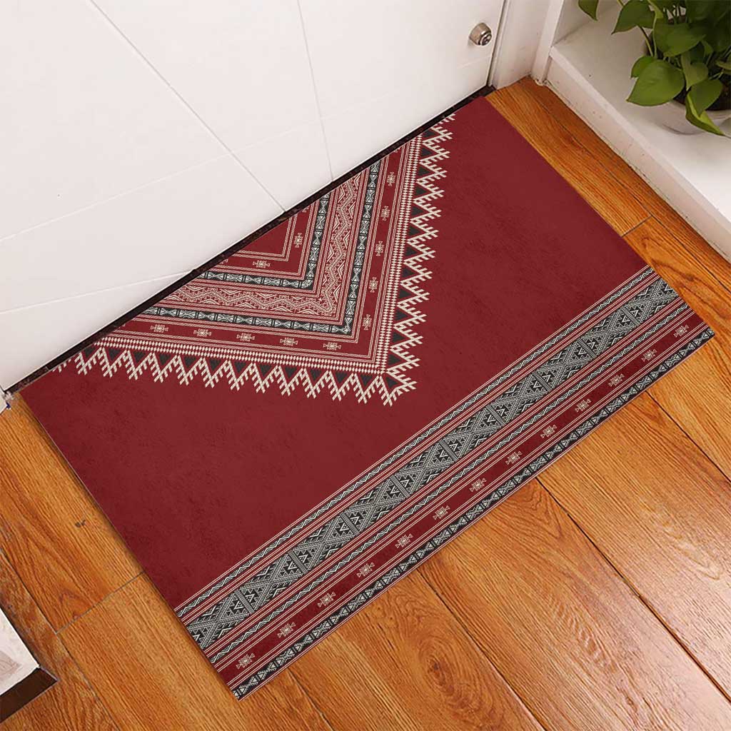 Tunisian Embroidery Pattern Rubber Doormat - Wonder Print Shop