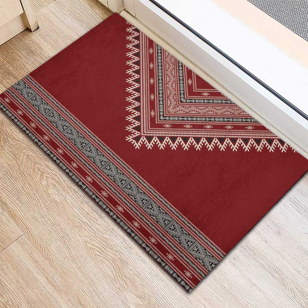 Tunisian Embroidery Pattern Rubber Doormat - Wonder Print Shop
