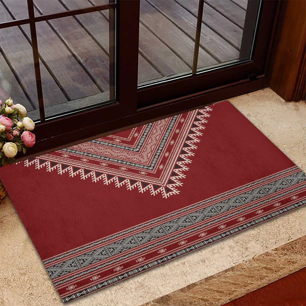 Tunisian Embroidery Pattern Rubber Doormat - Wonder Print Shop