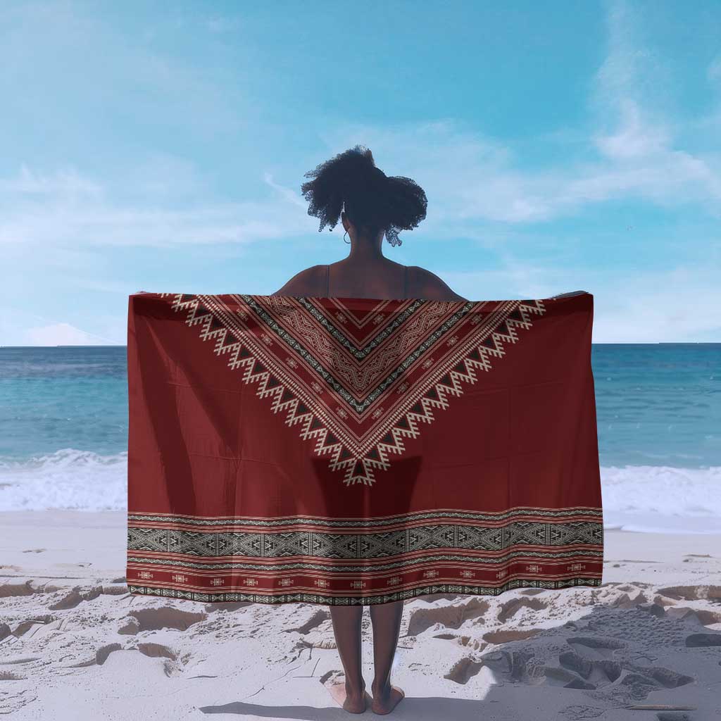 Tunisian Embroidery Pattern Sarong - Wonder Print Shop