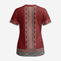 Tunisian Embroidery Pattern Scrub Top - Wonder Print Shop