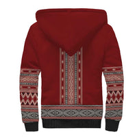 Tunisian Embroidery Pattern Sherpa Hoodie - Wonder Print Shop