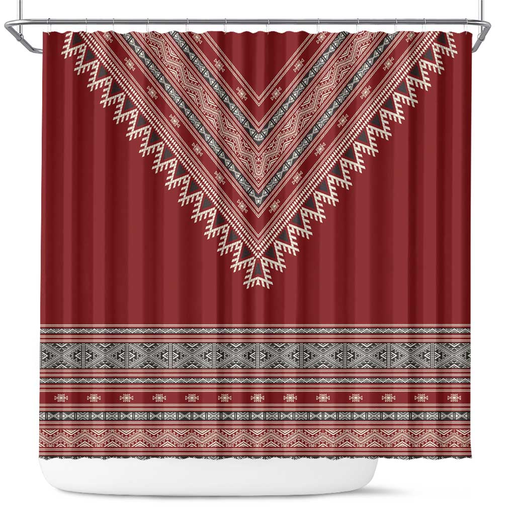 Tunisian Embroidery Pattern Shower Curtain - Wonder Print Shop