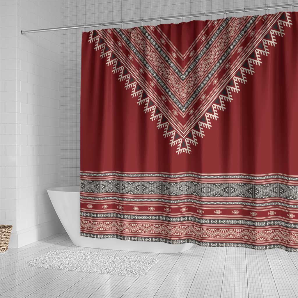 Tunisian Embroidery Pattern Shower Curtain - Wonder Print Shop