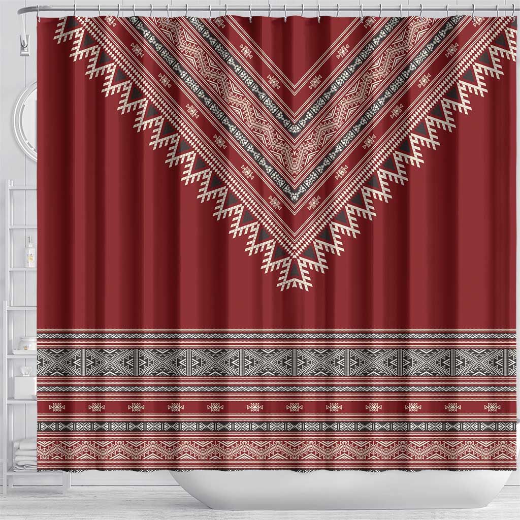 Tunisian Embroidery Pattern Shower Curtain - Wonder Print Shop