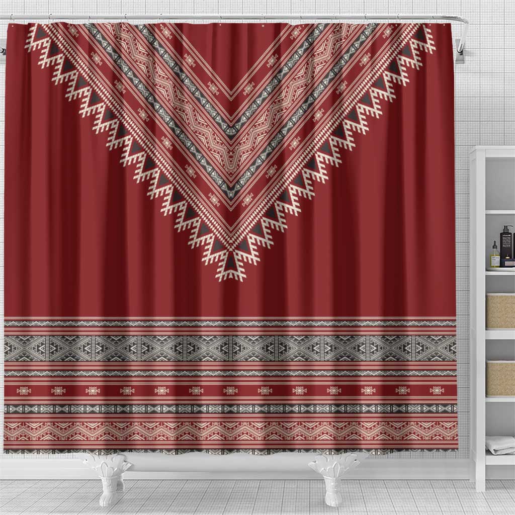 Tunisian Embroidery Pattern Shower Curtain - Wonder Print Shop