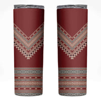 Tunisian Embroidery Pattern Skinny Tumbler - Wonder Print Shop
