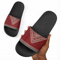 Tunisian Embroidery Pattern Slide Sandals - Wonder Print Shop