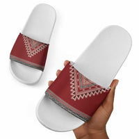 Tunisian Embroidery Pattern Slide Sandals - Wonder Print Shop
