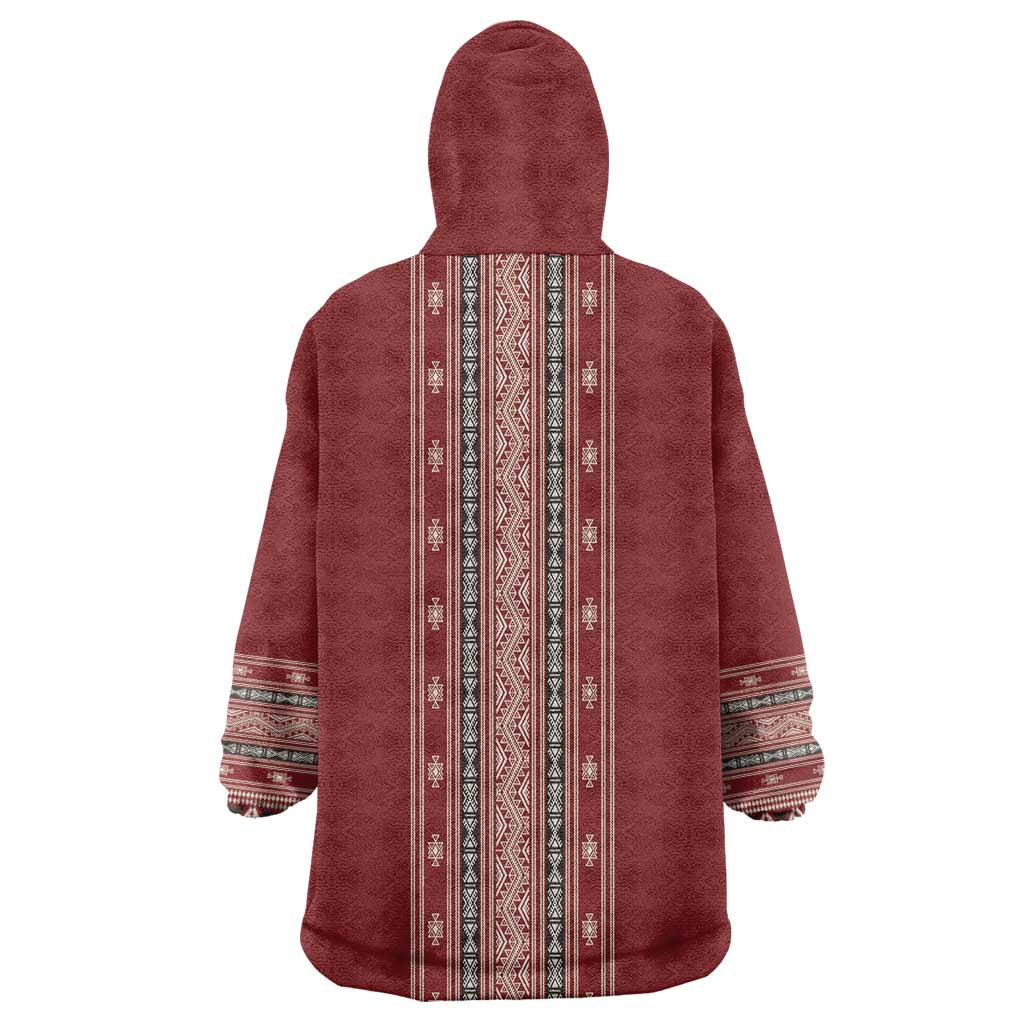Tunisian Embroidery Pattern Wearable Blanket Hoodie - Wonder Print Shop