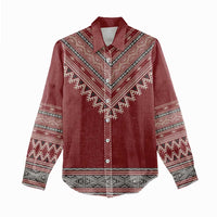 Tunisian Embroidery Pattern Women Casual Shirt - Wonder Print Shop