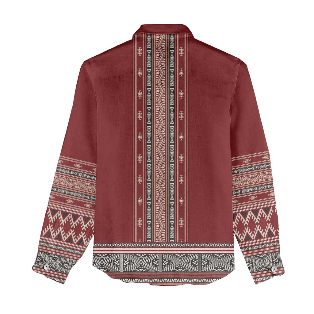 Tunisian Embroidery Pattern Women Casual Shirt - Wonder Print Shop