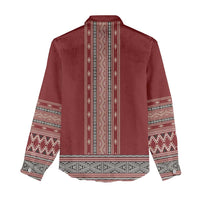Tunisian Embroidery Pattern Women Casual Shirt - Wonder Print Shop