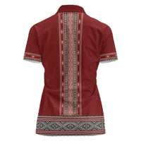 Tunisian Embroidery Pattern Women Polo Shirt LT9