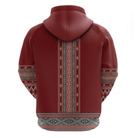 Tunisian Embroidery Pattern Zip Hoodie - Wonder Print Shop