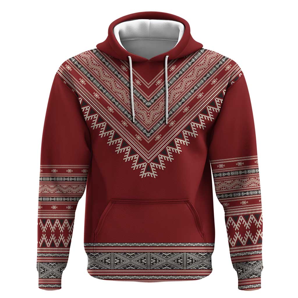 Tunisian Embroidery Pattern Zip Hoodie - Wonder Print Shop