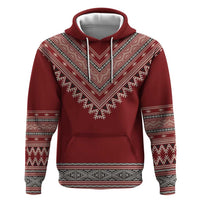 Tunisian Embroidery Pattern Zip Hoodie - Wonder Print Shop