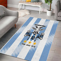 Blue Argentina 10 Goat Area Rug History Champions World Cup