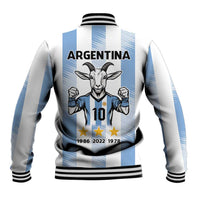 Blue Argentina 10 Goat Baseball Jacket History Champions World Cup