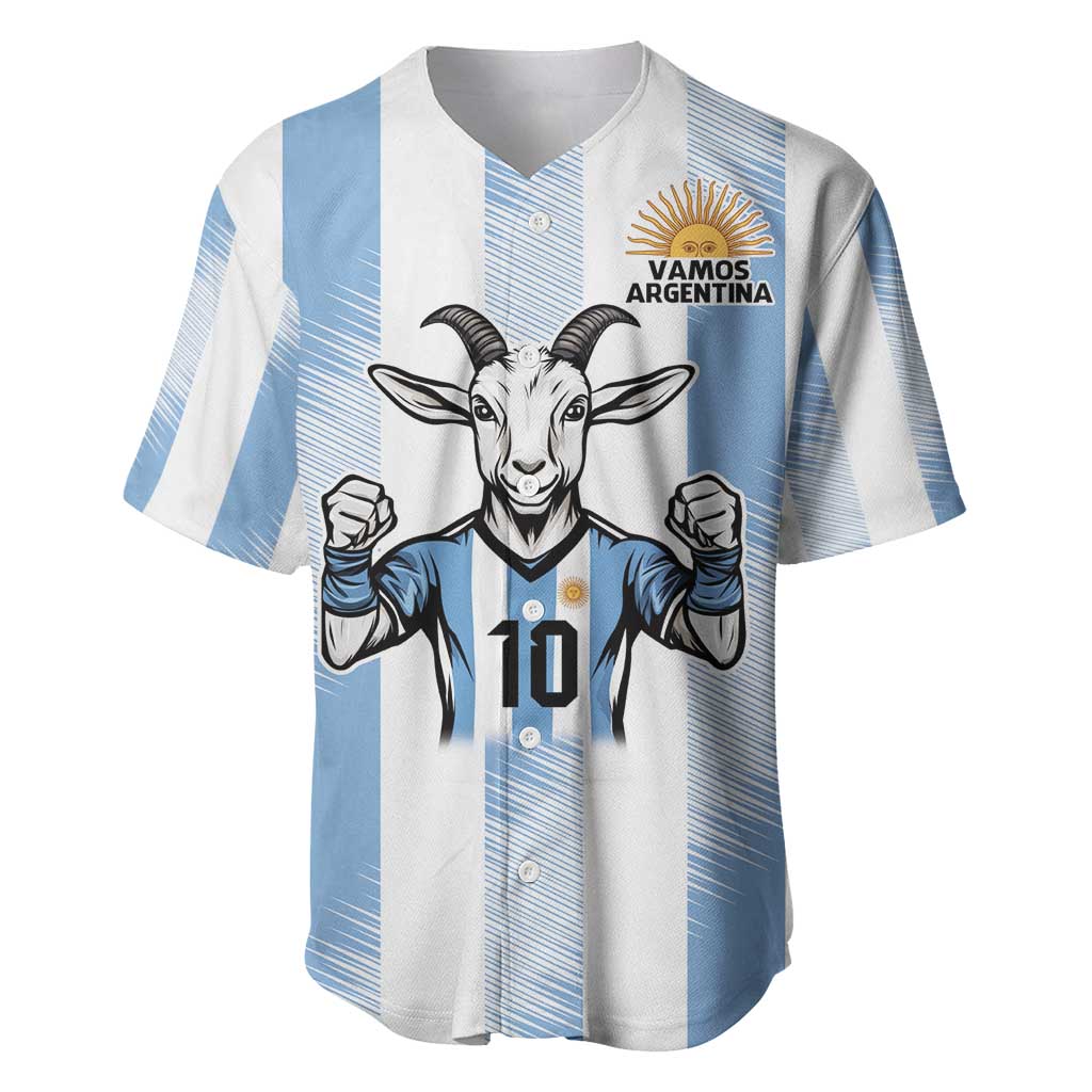 Blue Argentina 10 Goat Baseball Jersey History Champions World Cup