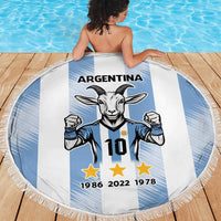 Blue Argentina 10 Goat Beach Blanket History Champions World Cup