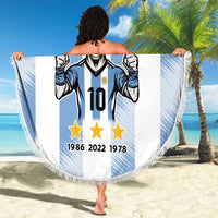 Blue Argentina 10 Goat Beach Blanket History Champions World Cup