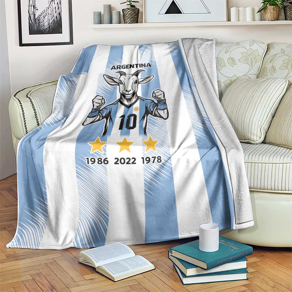 Blue Argentina 10 Goat Blanket History Champions World Cup