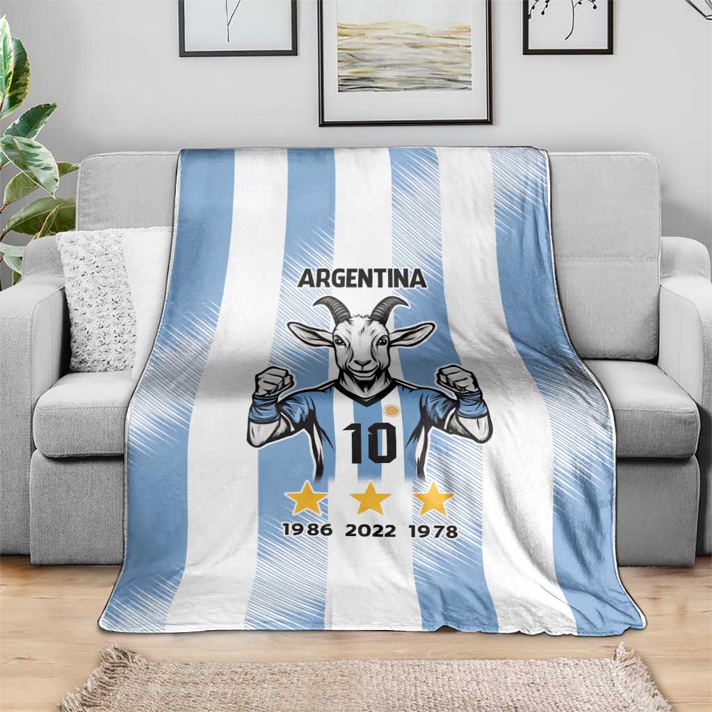 Blue Argentina 10 Goat Blanket History Champions World Cup