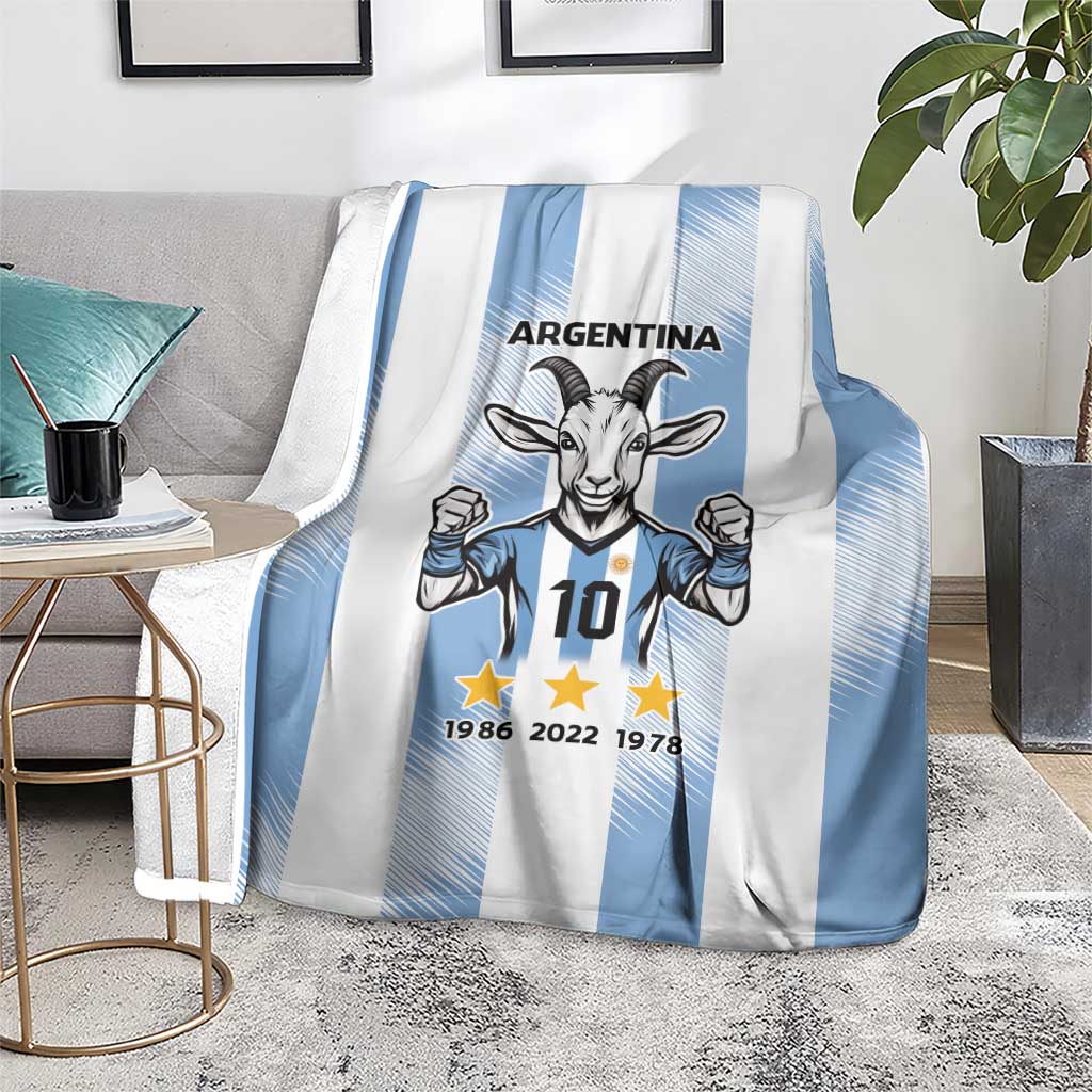 Blue Argentina 10 Goat Blanket History Champions World Cup