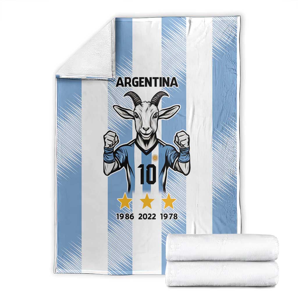 Blue Argentina 10 Goat Blanket History Champions World Cup