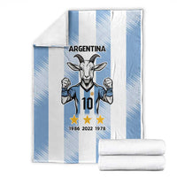Blue Argentina 10 Goat Blanket History Champions World Cup