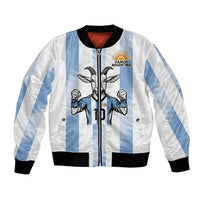 Blue Argentina 10 Goat Bomber Jacket History Champions World Cup