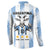Blue Argentina 10 Goat Button Sweatshirt History Champions World Cup